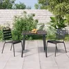 Image de Vidaxl Ensemble De Salle Ã Manger De Jardin 3 Pcs Anthracite Acier