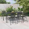 Image de vidaXL Ensemble à manger de jardin 7 pcs anthracite acier3187993