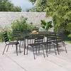 Image de vidaXL Vidaxl Ensemble De Salle À Manger De Jardin 9 Pcs Anthracite Acier