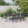 Image de vidaXL Ensemble à manger de jardin 11 pcs anthracite acier