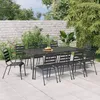 Image de vidaXL Vidaxl Ensemble De Salle À Manger De Jardin 11 Pcs Anthracite Acier