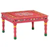 Image de vidaXL Table basse rose bois de manguier massif peint à la main353762