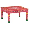 Image de vidaXL Table basse rose bois de manguier massif peint Ã  la main