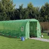 Image de vidaXL Serre avec cadre en acier vert 44 m² 22x2x2 m