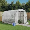Image de vidaXL Serre avec cadre en acier blanc 8 m² 4x2x2 m