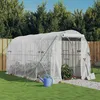 Image de vidaXL Vidaxl Serre Avec Cadre En Acier Blanc 8 M² 4x2x2 M