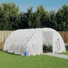 Image de vidaXL Serre avec cadre en acier blanc 16 m² 4x4x2 m3188072