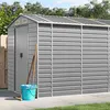 Image de vidaXL Abri de jardin gris clair 191x980x198 cm acier galvanisé