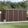 Image de vidaXL Vidaxl Abri De Jardin Marron 191x385x198 Cm Acier Galvanisé