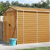 Image de Vidaxl Abri De Jardin Marron Clair 191x555x198 Cm Acier GalvanisÃ©