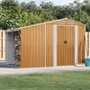 Image de Vidaxl Abri De Jardin Marron Clair 277x192,5x179 Cm Acier GalvanisÃ©