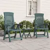 Image de vidaXL Chaises inclinables de jardin lot de 2 vert PP364711