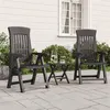 Image de vidaXL Chaises inclinables de jardin lot de 2 anthracite PP364712