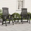 Image de vidaXL Vidaxl Chaises Inclinables De Jardin Lot De 2 Anthracite Pp