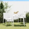 Image de Vidaxl Chaises De Jardin Lot De 2 Blanc 50x46x80 Cm PolypropylÃ¨ne