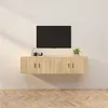 Image de vidaXL Meubles TV muraux 2 pcs chêne sonoma 80x34,5x40 cm