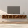 Image de vidaXL Meubles TV muraux 3 pcs chêne fumé 100x34,5x40 cm