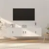 Image de vidaXL Ensemble de meubles TV 3 pcs Blanc Bois d'ingénierie