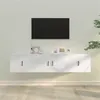 Image de vidaXL Ensemble de meubles TV 3 pcs Blanc Bois d'ingénierie