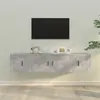 Image de vidaXL Ensemble de meubles TV 3 pcs Gris béton Bois d'ingénierie