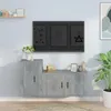Image de vidaXL Ensemble de meubles TV 2 pcs gris béton bois d'ingénierie