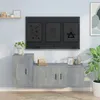Image de vidaXL Ensemble de meubles TV 2 pcs gris béton bois d'ingénierie