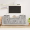 Image de vidaXL Ensemble de meubles TV 3 pcs Gris bÃ©ton Bois d'ingÃ©nierie