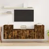 Image de vidaXL Ensemble de meubles TV 3 pcs Chêne fumé Bois d'ingénierie