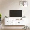 Image de vidaXL Ensemble de meubles TV 4 pcs Blanc Bois d'ingénierie3188542