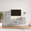 Image de vidaXL Ensemble de meubles TV 4 pcs Gris béton Bois d'ingénierie