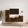 Image de vidaXL Ensemble de meubles TV 4 pcs Chêne fumé Bois d'ingénierie