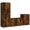 Image de vidaXL Ensemble de meubles TV 4 pcs ChÃªne fumÃ© Bois d'ingÃ©nierie