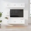 Image de vidaXL Ensemble de meubles TV 7 pcs Blanc Bois d'ingénierie
