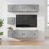Image de vidaXL Ensemble de meubles TV 7 pcs Gris béton Bois d'ingénierie