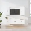 Image de vidaXL Ensemble de meubles TV 5 pcs Blanc Bois d'ingénierie