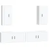 Image de vidaXL Vidaxl Ensemble De Meubles Tv 4 Pcs Blanc Bois D'ingénierie