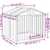 Image de vidaXL Vidaxl Niche Pour Chien Avec Toit Noir 117x103x102 Cm Acier Galvanisé