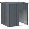 Image de vidaXL Chenil D'extérieur Pour Chiens Acier Galva Anthracite 110x103x109 Cm Avec Toit