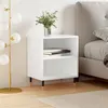 Image de vidaXL Table de chevet blanc brillant 40x30x50 cm bois d’ingénierie826768
