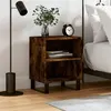 Image de vidaXL Table de chevet chêne fumé 40x30x50 cm bois d'ingénierie826806