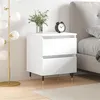 Image de vidaXL Table de chevet Blanc 40x35x50 cm Bois d’ingénierie826860