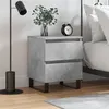Image de vidaXL Table de chevet gris béton 40x35x50 cm bois d’ingénierie