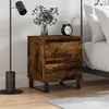Image de vidaXL Table de chevet chêne fumé 40x35x50 cm bois d’ingénierie