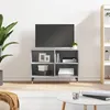 Image de vidaXL Meuble TV gris béton 69,5x30x50 cm bois d'ingénierie826960