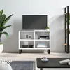 Image de vidaXL Meuble TV blanc 69,5 x 30 x 50 cm bois d'ingénierie826972