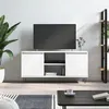 Image de vidaXL Meuble TV blanc 104x35x50 cm bois d'ingénierie827012