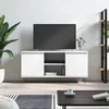 Image de vidaXL Meuble TV blanc 104x35x50 cm bois d'ingÃ©nierie