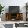 Image de vidaXL Meuble TV chÃªne fumÃ© 104x35x50 cm bois d'ingÃ©nierie