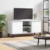 Image de vidaXL Meuble TV blanc 104x35x50 cm bois d'ingÃ©nierie