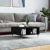 Image de vidaXL Table basse noir 60x60x30 cm bois d'ingÃ©nierie